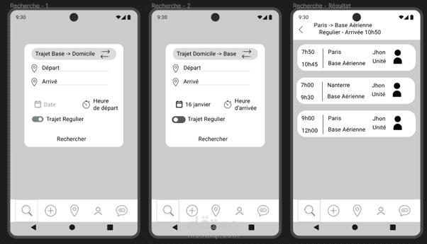 تطبيق مشاركة السيارات (Covoiturage Militaire)