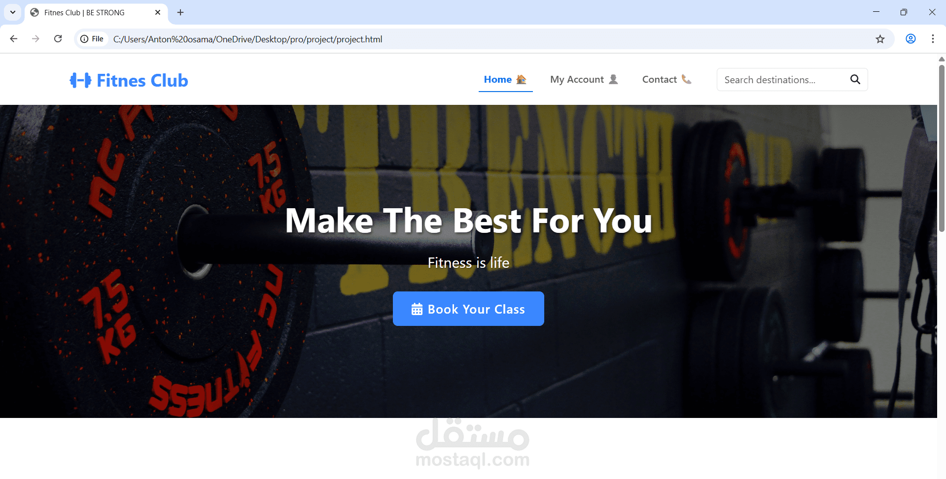 موقع حجز Fitness Club