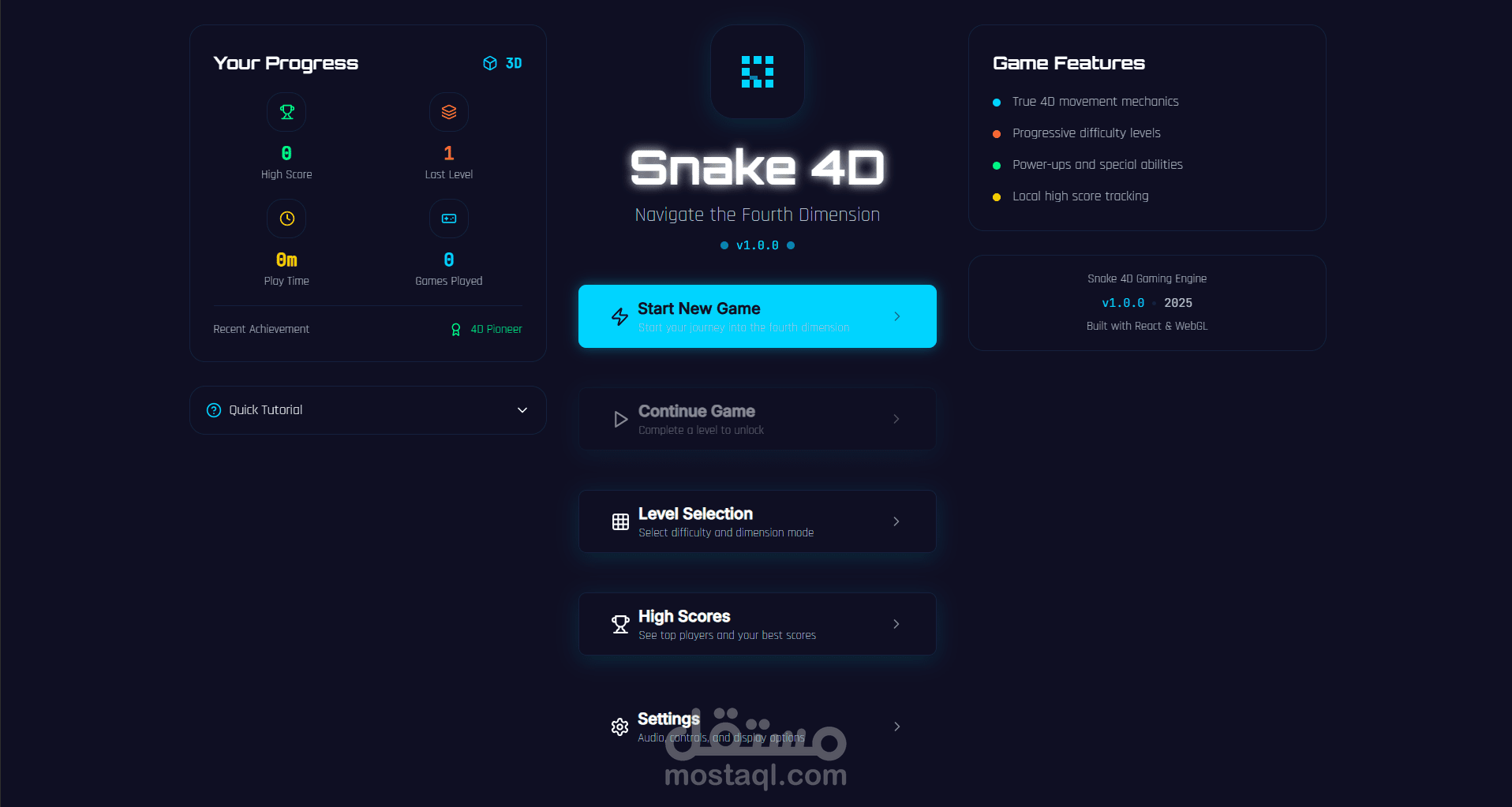 4D Snake Game