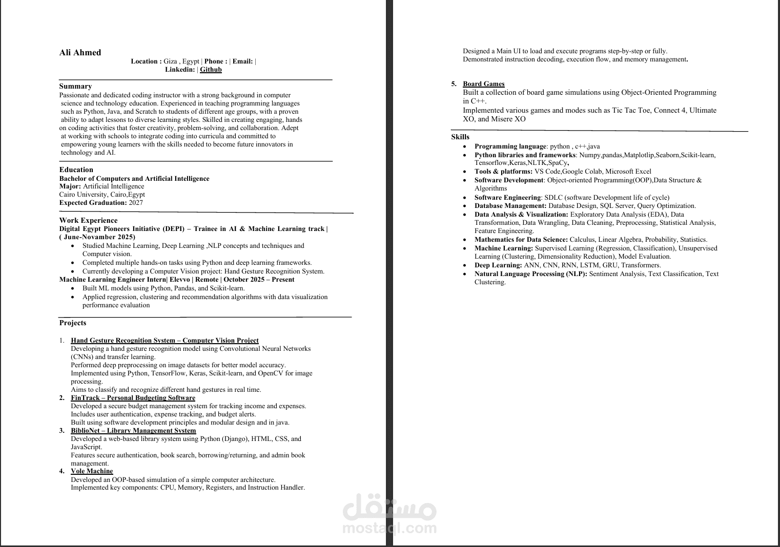 إنشاء وتصميم cv يتوافق مع نظام ATS