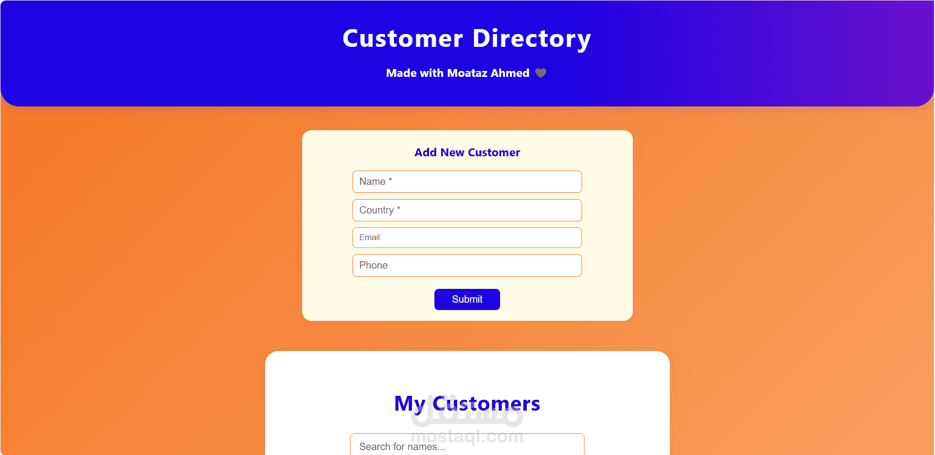Customer Directory