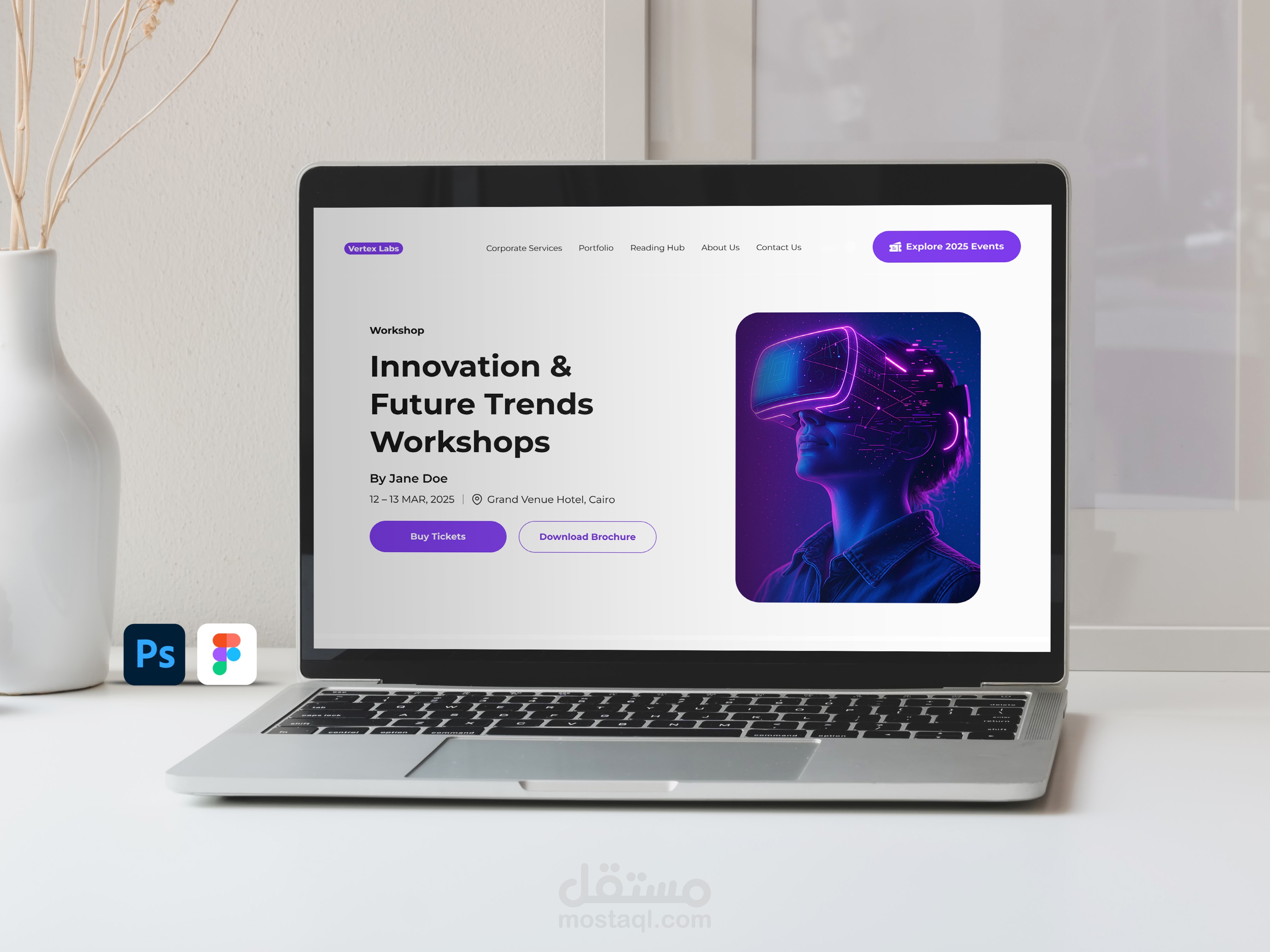 Vertex Labs Event Landing Page Design