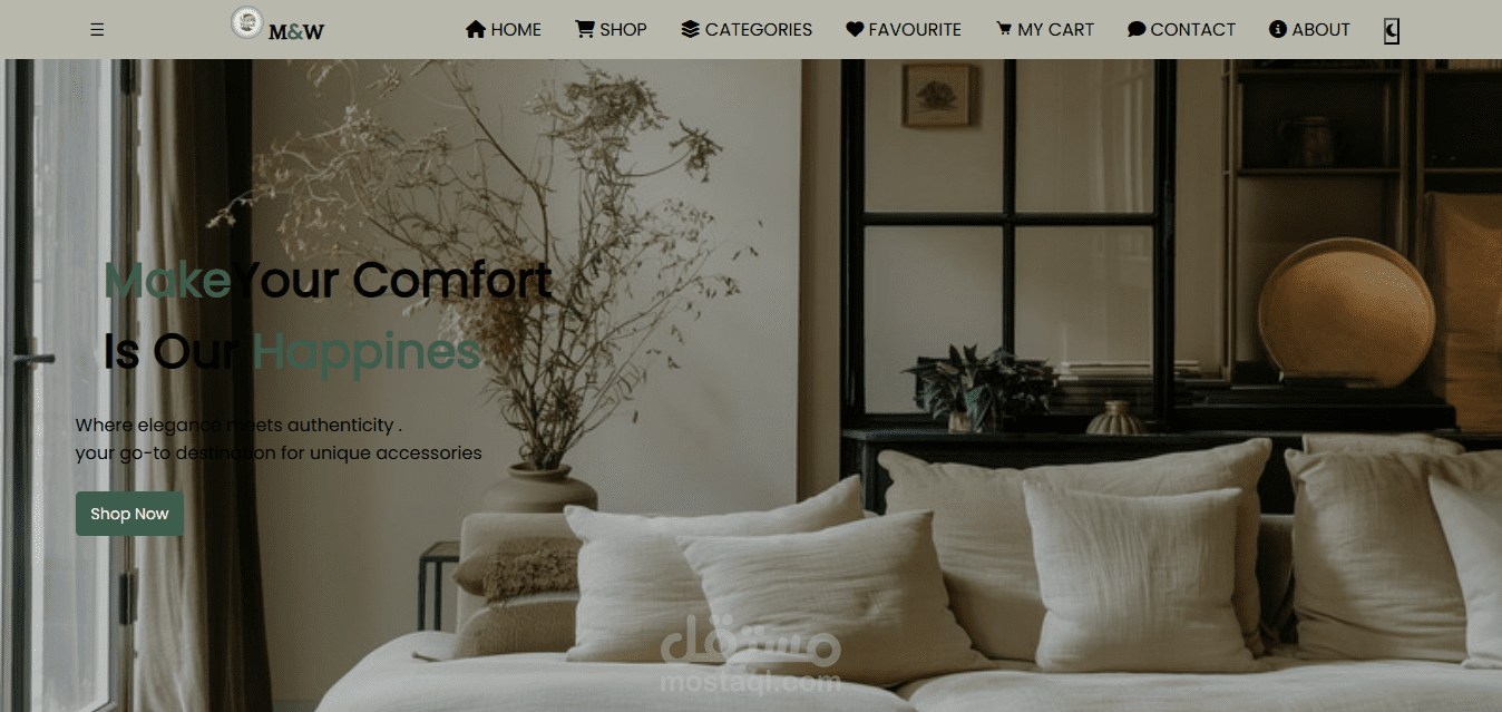 furniture web site using html  |  css | javascript | tailwind | and  php
