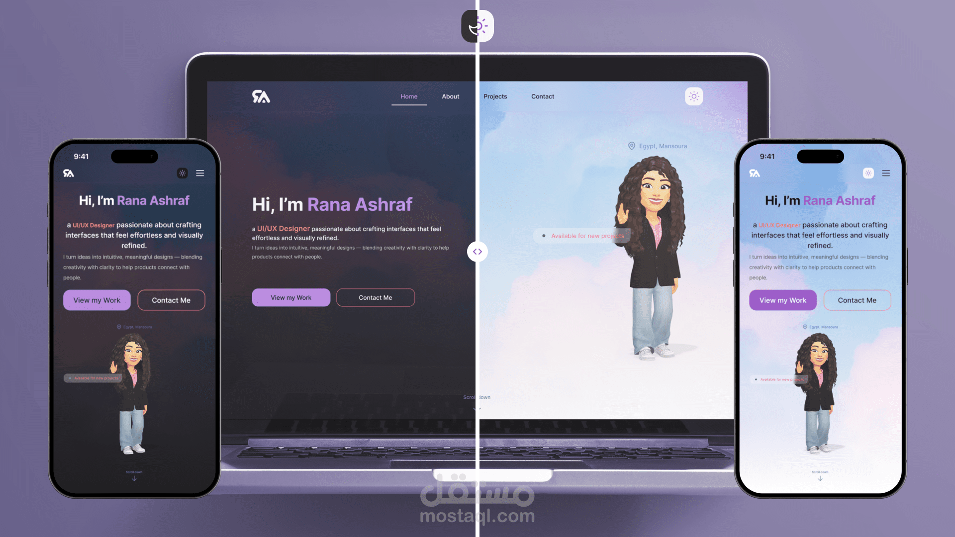 PersonaFolio – تصميم موقع شخصي احترافي متجاوب