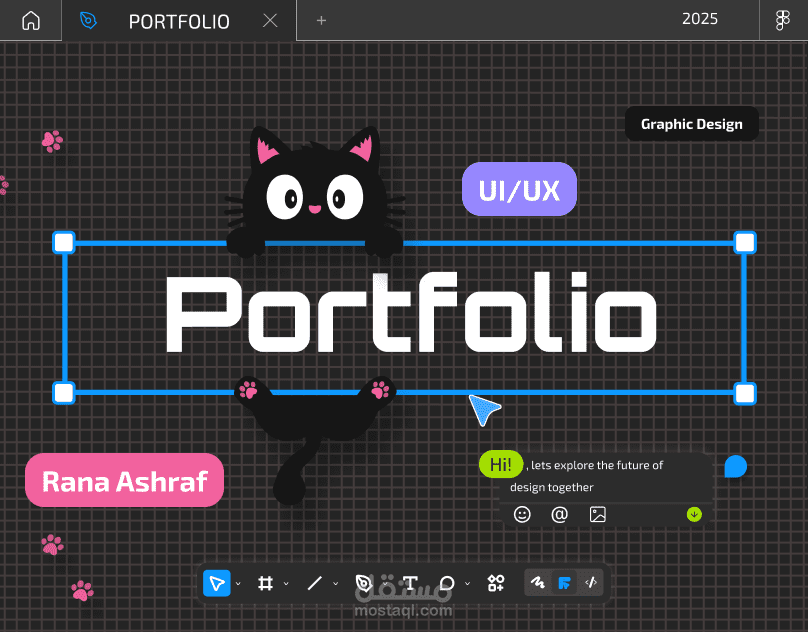 تصميم بورتفوليو احترافي لعرض الأعمال والسيرة الذاتية