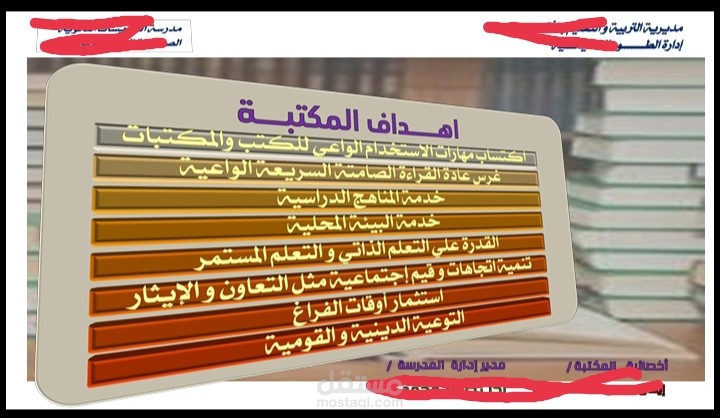 بانر للمكتبة المدرسية