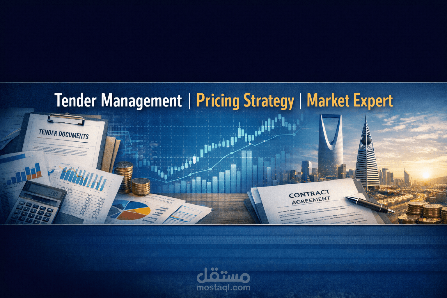 إدارة وتجهيز ملفات المناقصات الحكومية والقطاع الخاص باحترافية عالية