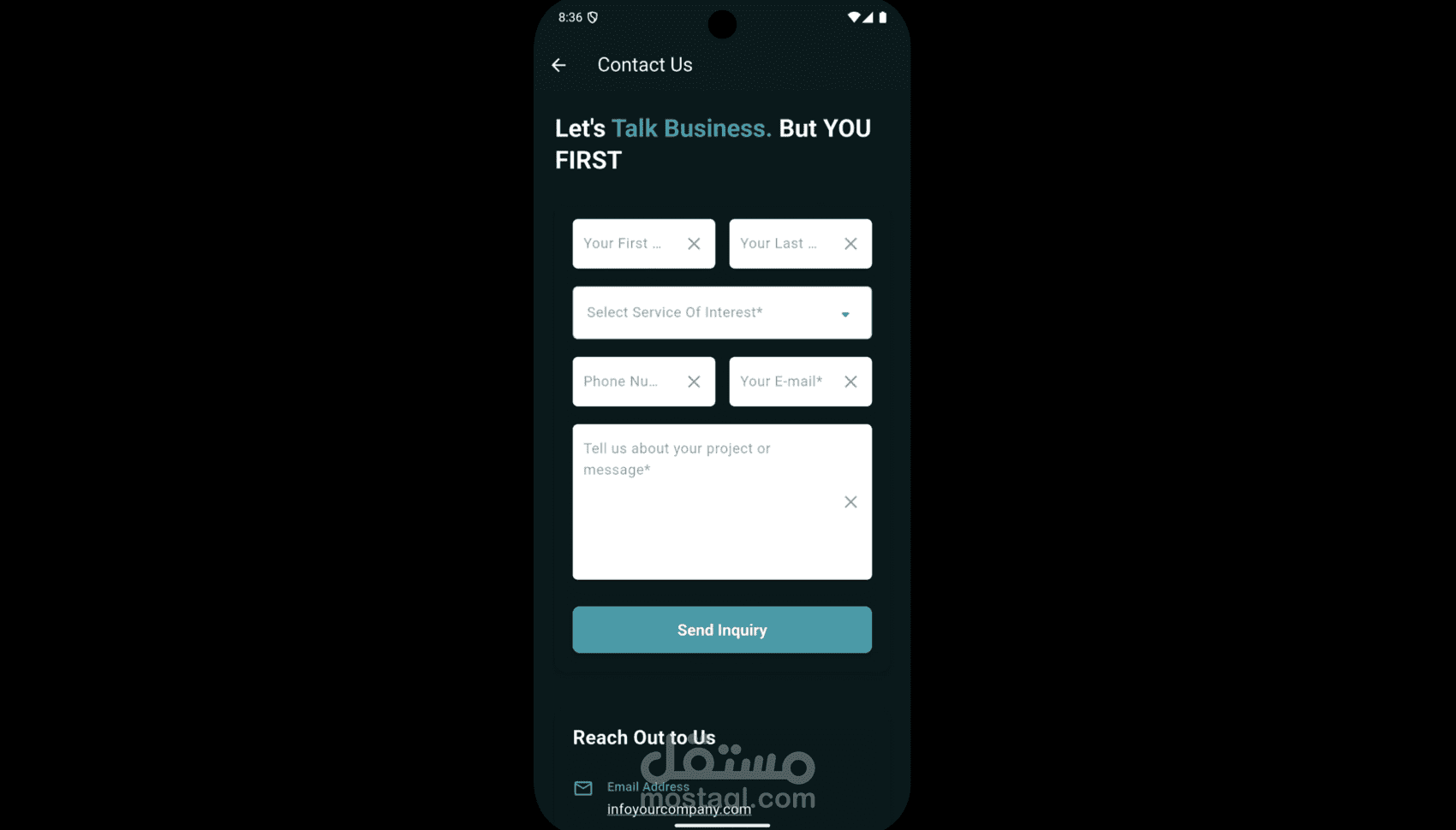 مثال بسيط علي مهارات Flutter