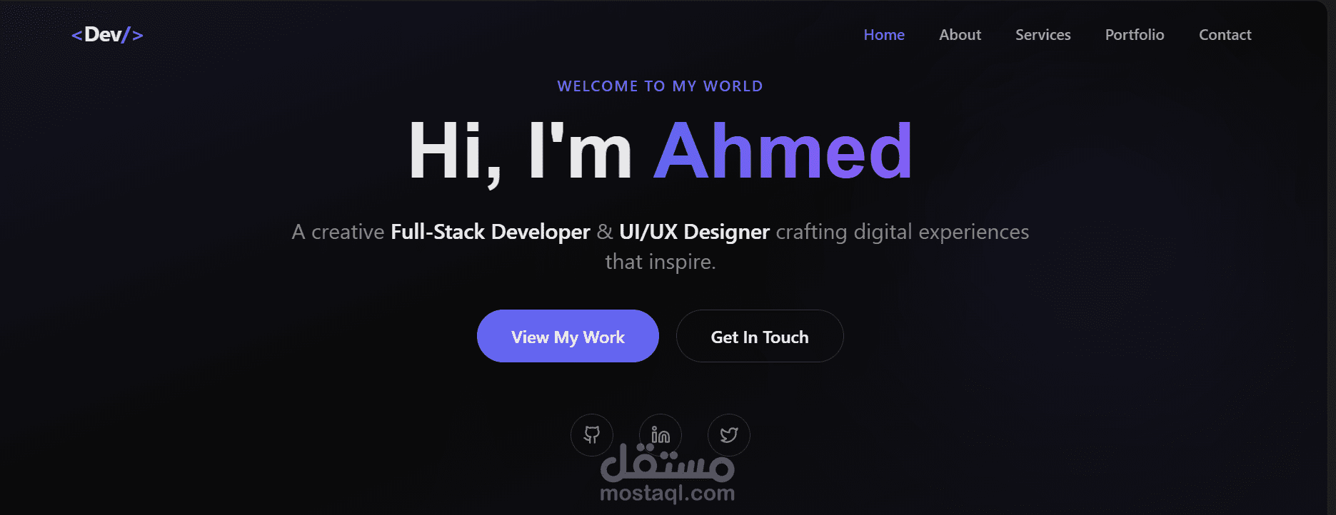 Creative Developer & Designer Portfolio