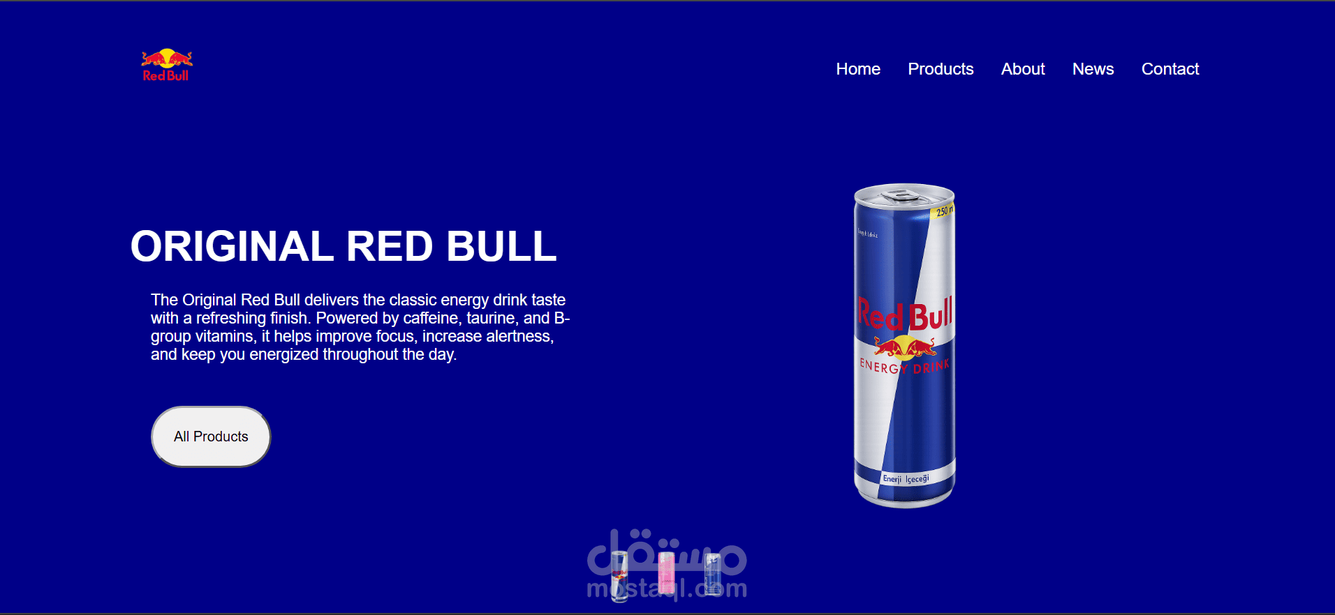Red Bull Inspired Interactive Website | HTML, CSS & JavaScript
