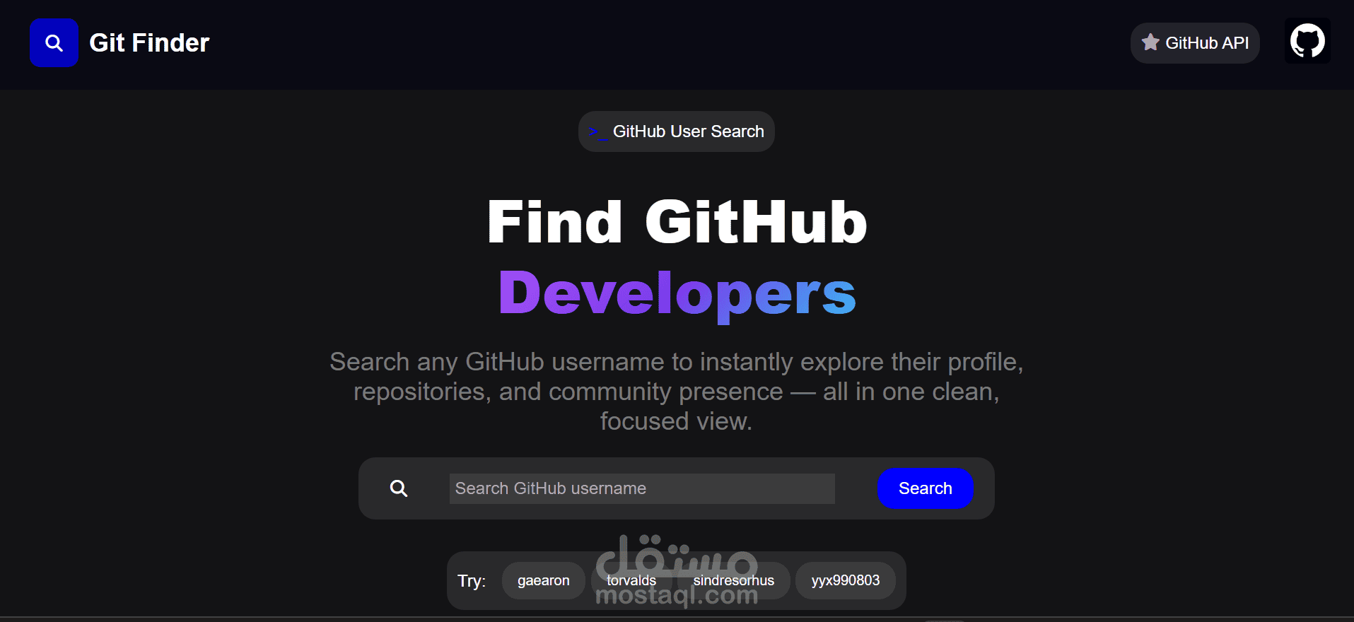 Git Finder | GitHub User Search Web App