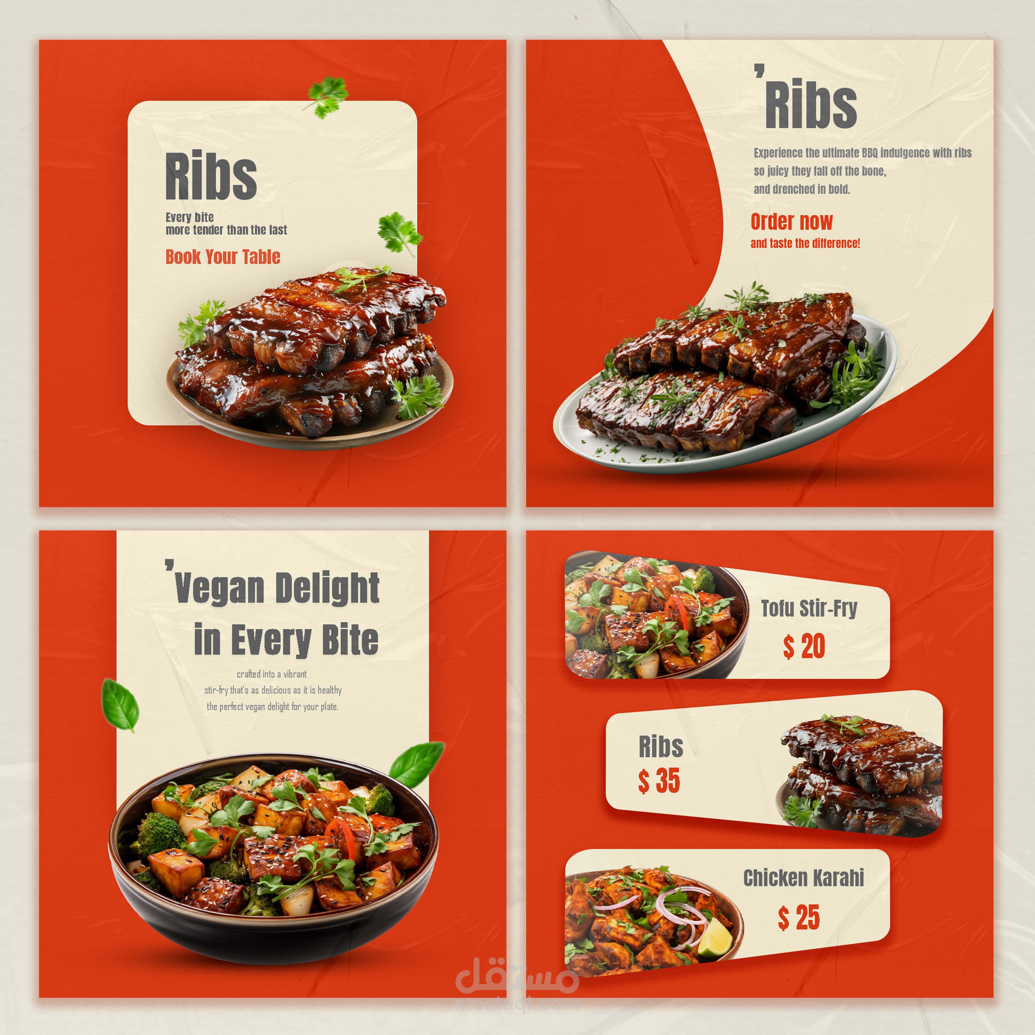 social media restaurant posters