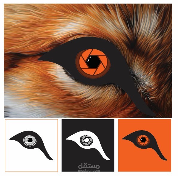 تصميم شعار Pictorial Logo لماركة The Fox لإنتاج أفلام الـ Stop Motion