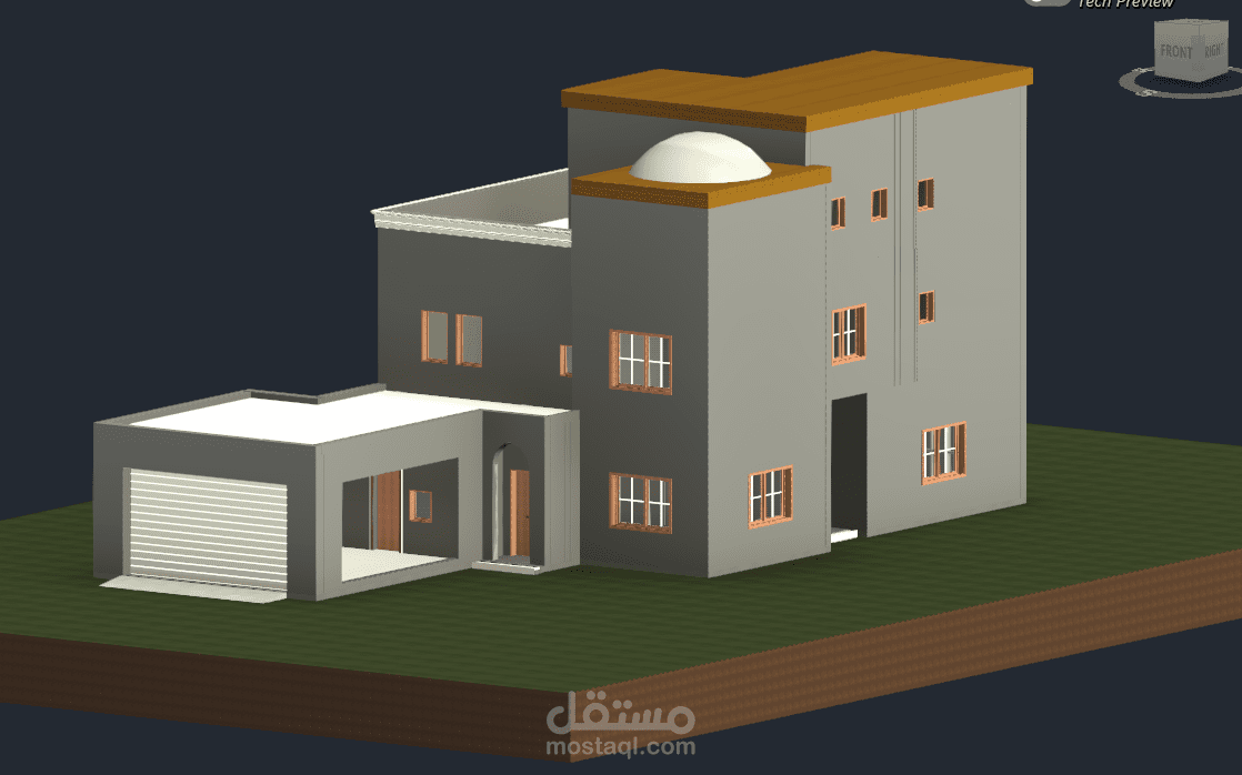 تصميم فيلا باستخدام ريفيت