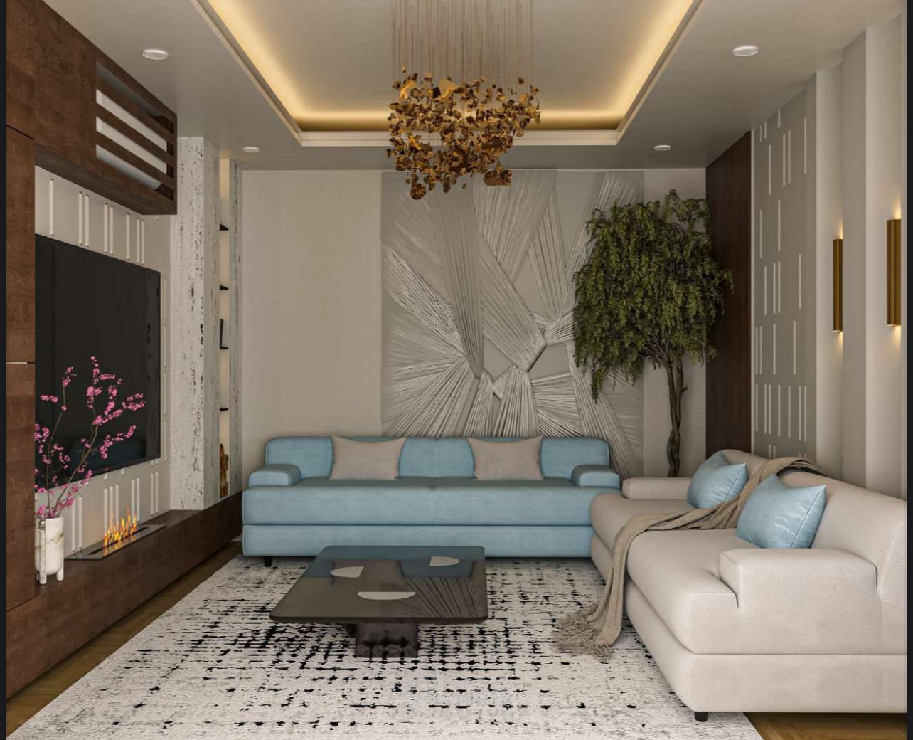 تصميم دور أرضي لفيلا بالرياض