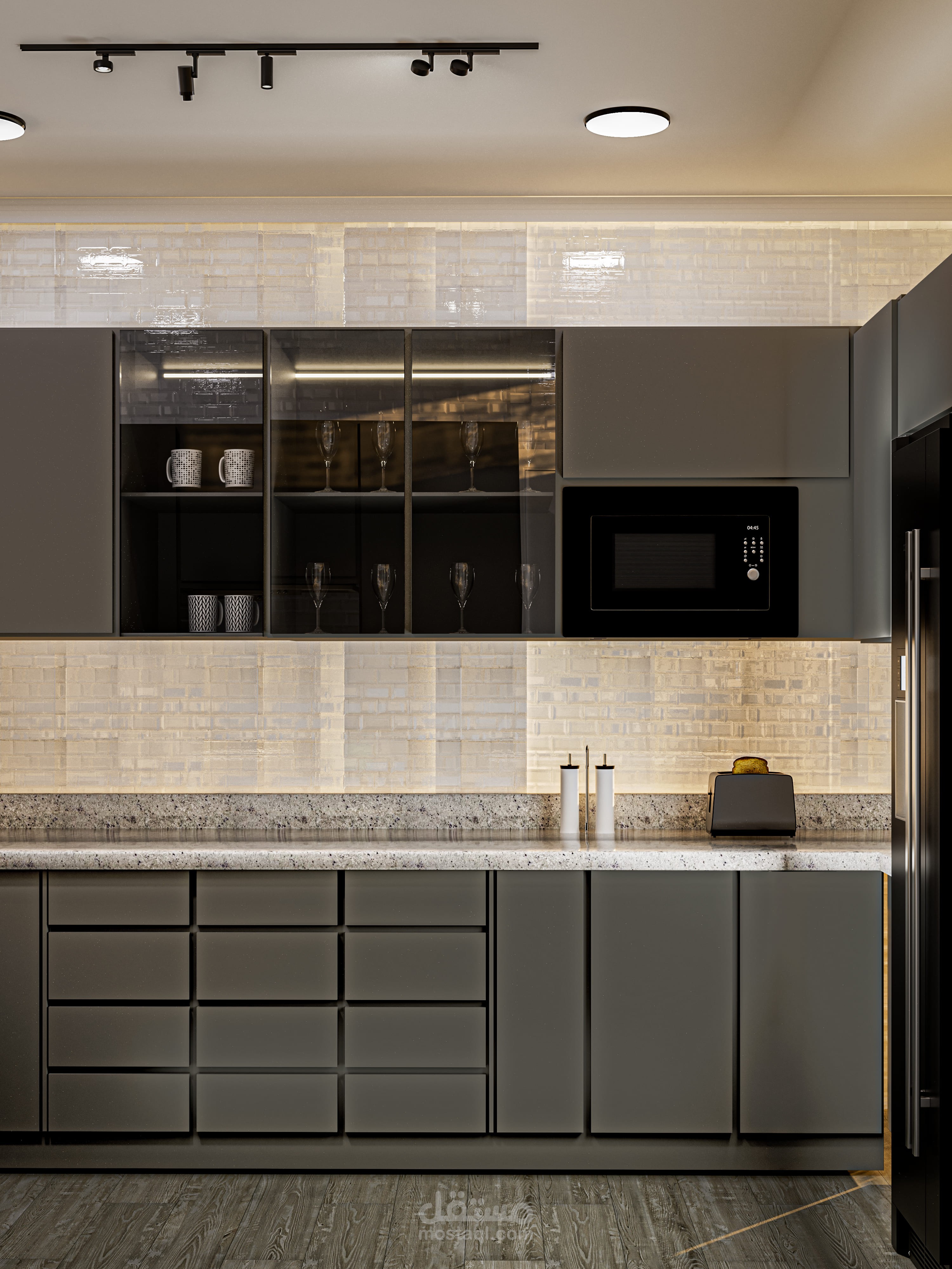 تصميم مطبخ حديث يجمع بين البساطة والفخامة | Modern Elegant Kitchen Design