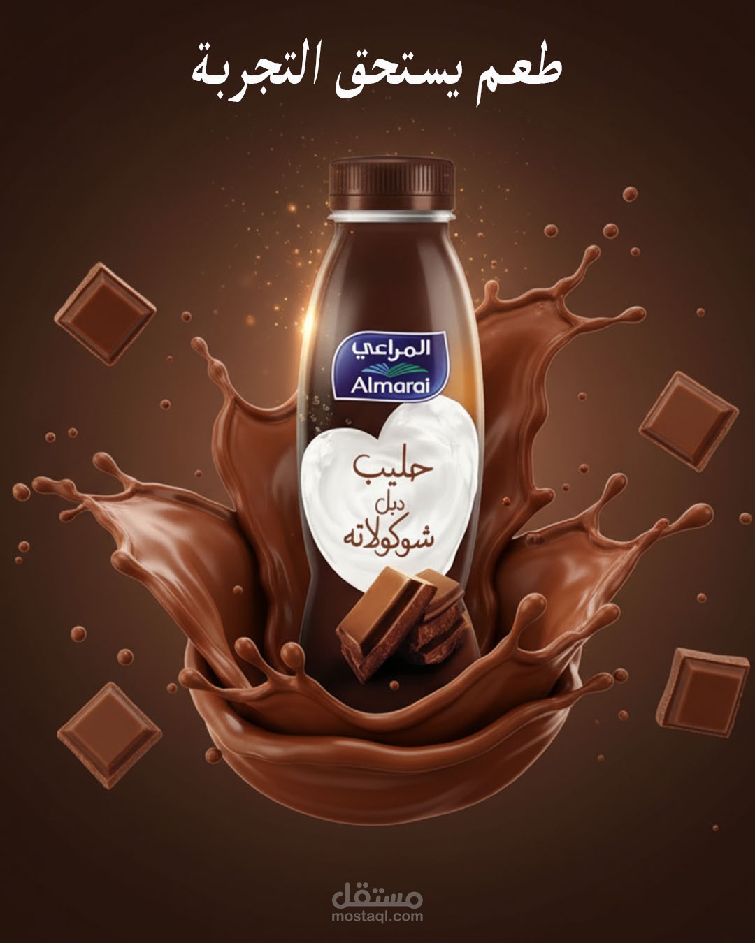 تصميم بوستر لألبان المراعي.