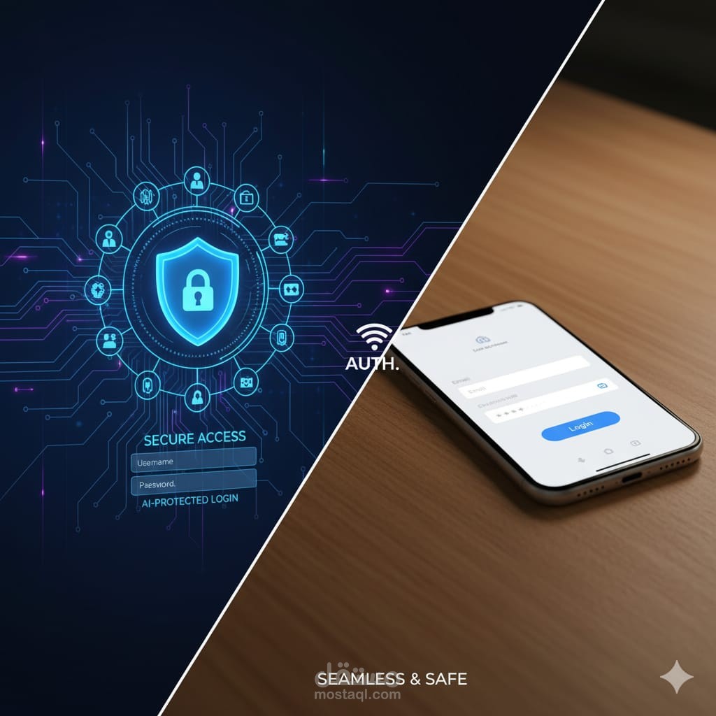 تطوير صفحة تسجيل دخول (Login Page) عصرية ومتجاوبة لموقع ويب