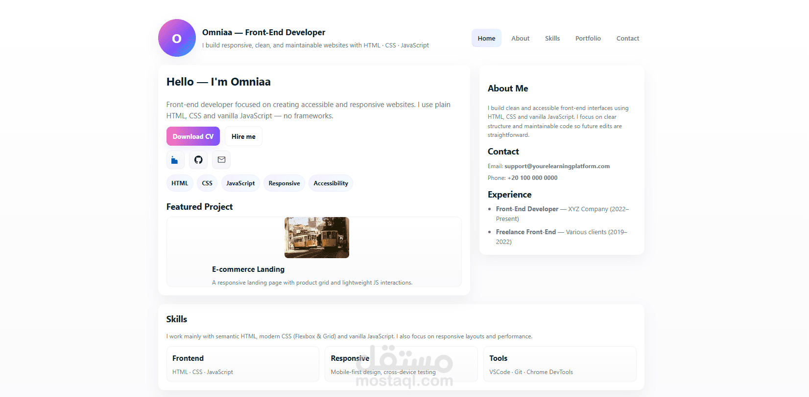 Personal Portfolio Website