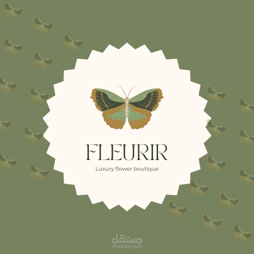 تصميم الهوية البصرية لمتجر Fleurir: بوتيك الزهور الفاخرة.
