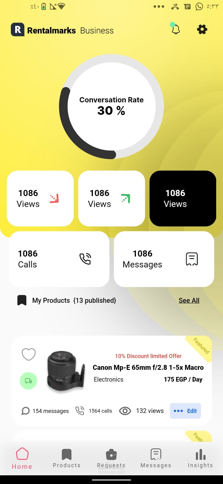 RentalMarks B2B | Dashboard App