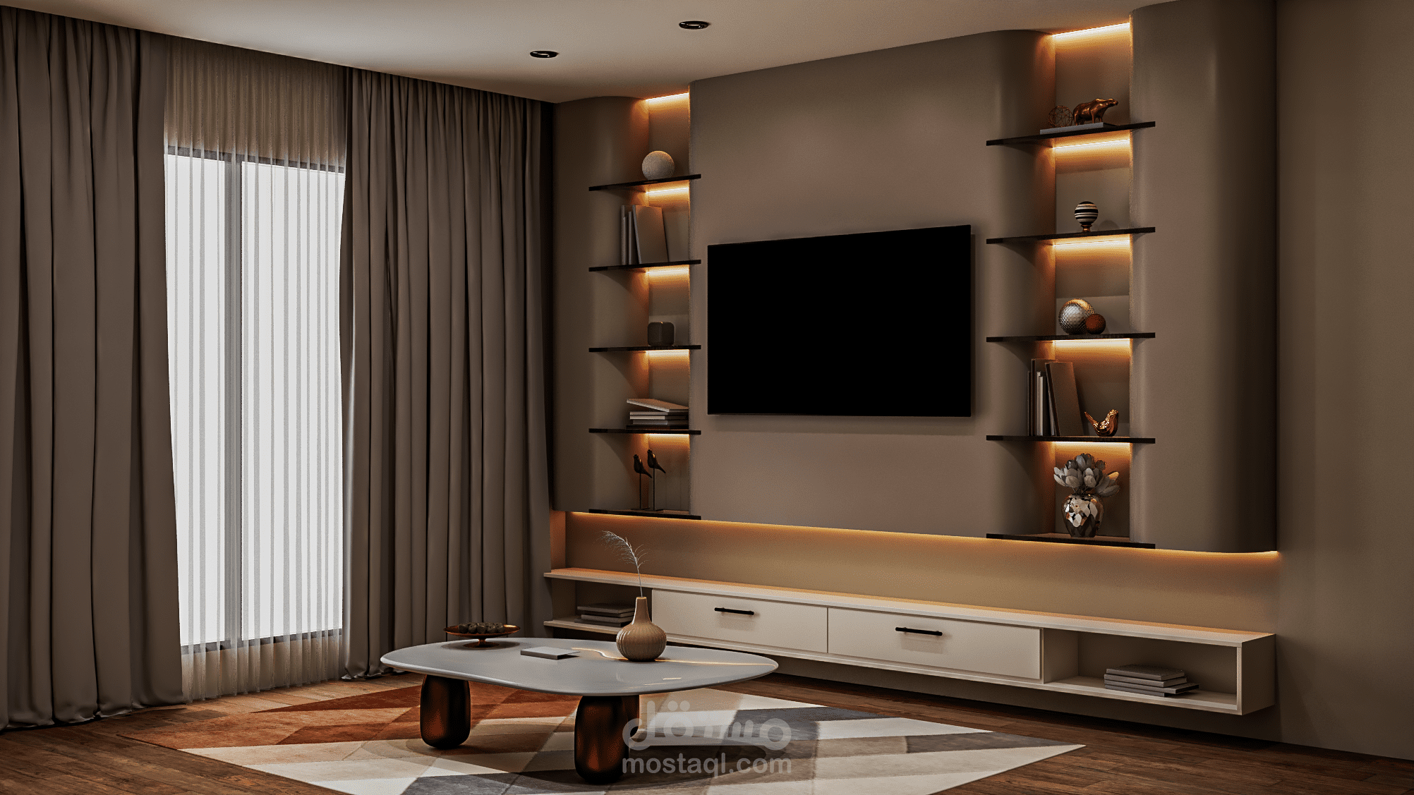 تصميم غرفة معيشة مودرن