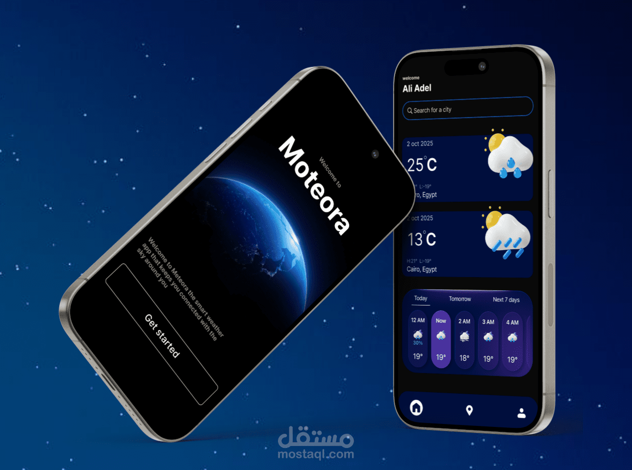Weather app ui design