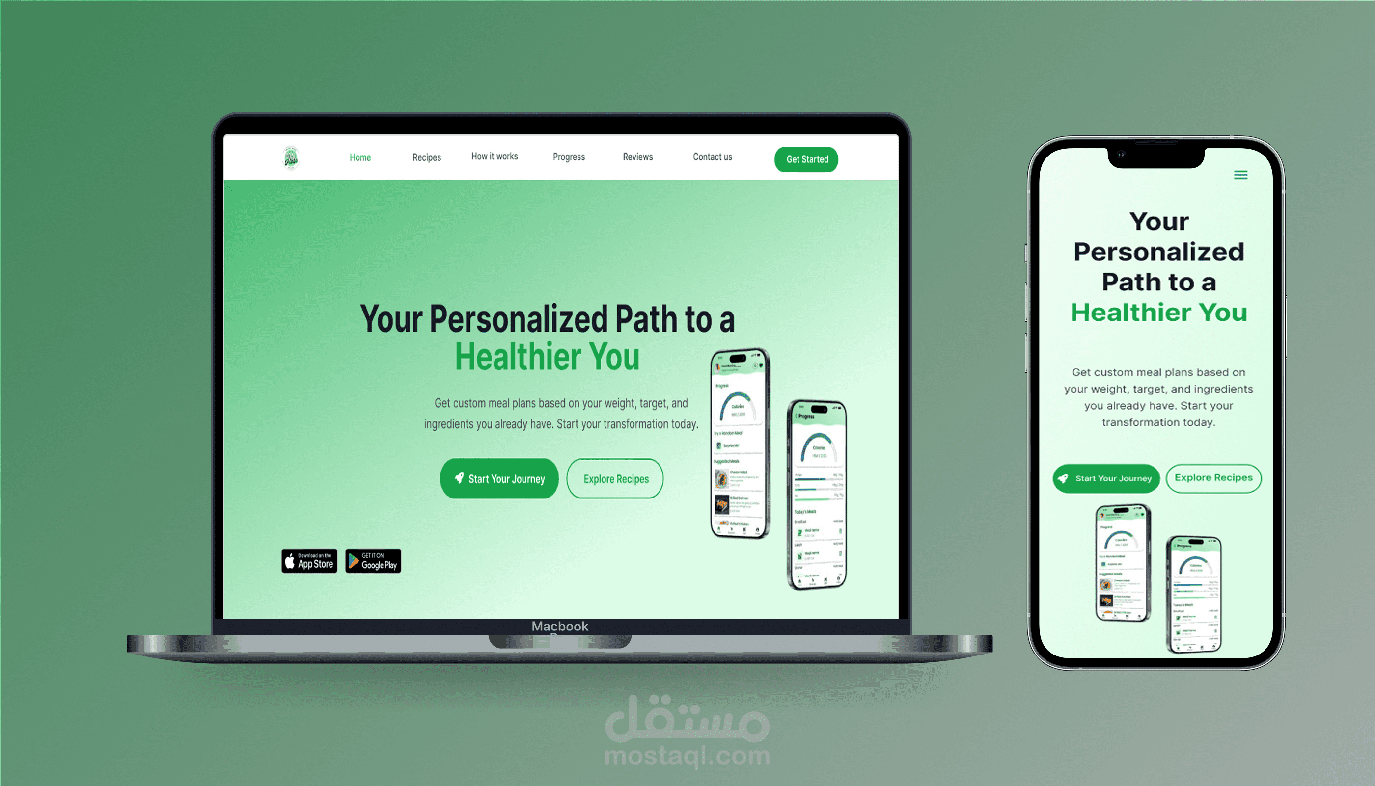 Landing Page-صفحة هبوط لتطبيق GoalPlate