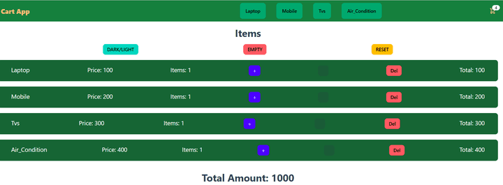تطبيق ويب لإدارة المنتجات والمخزون وسلة المشتريات باستخدام React