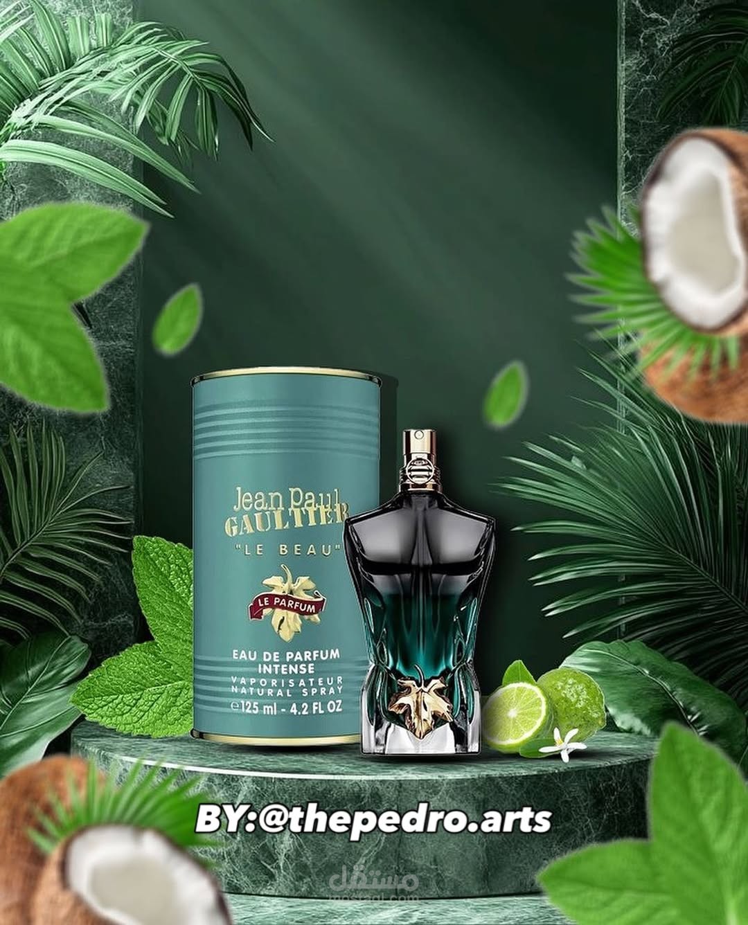 تصميم إعلاني احترافي ل( عطر )رجالي من Jean Paul Gaultier