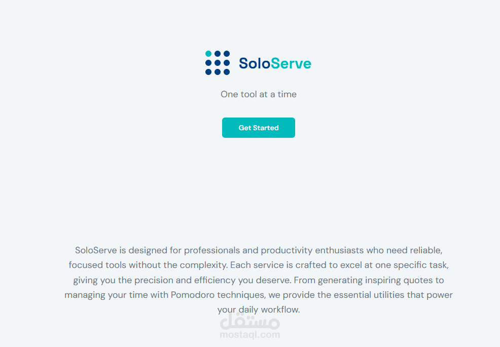 SoloServe (Personal Project – قيد التطوير)