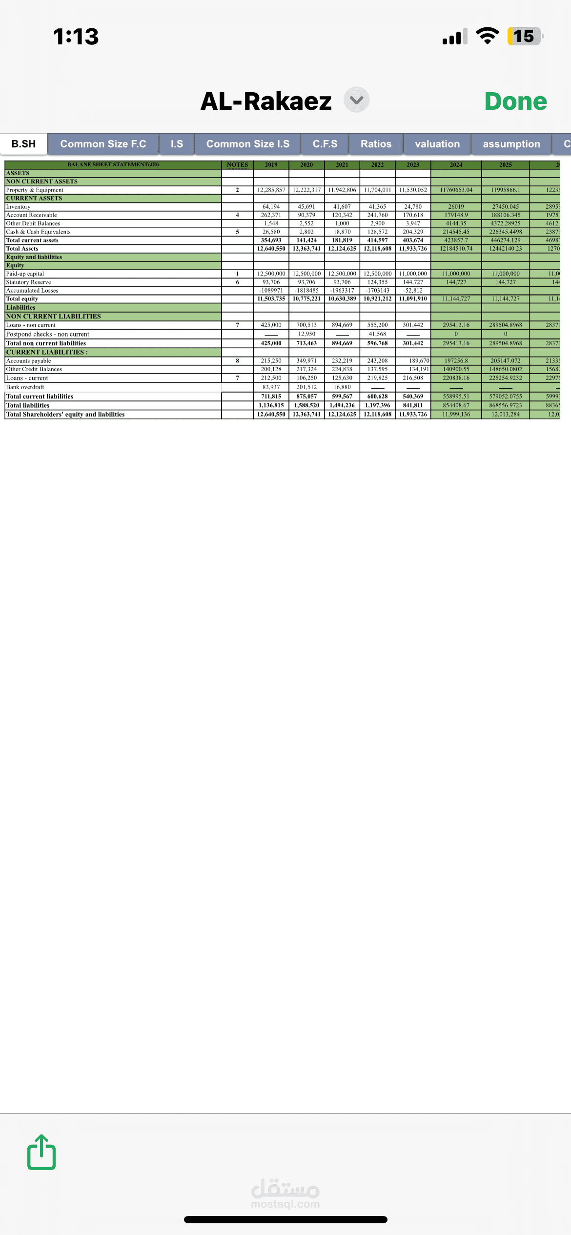 Financial Analysis Project – Al-Rakaez Hotels Company