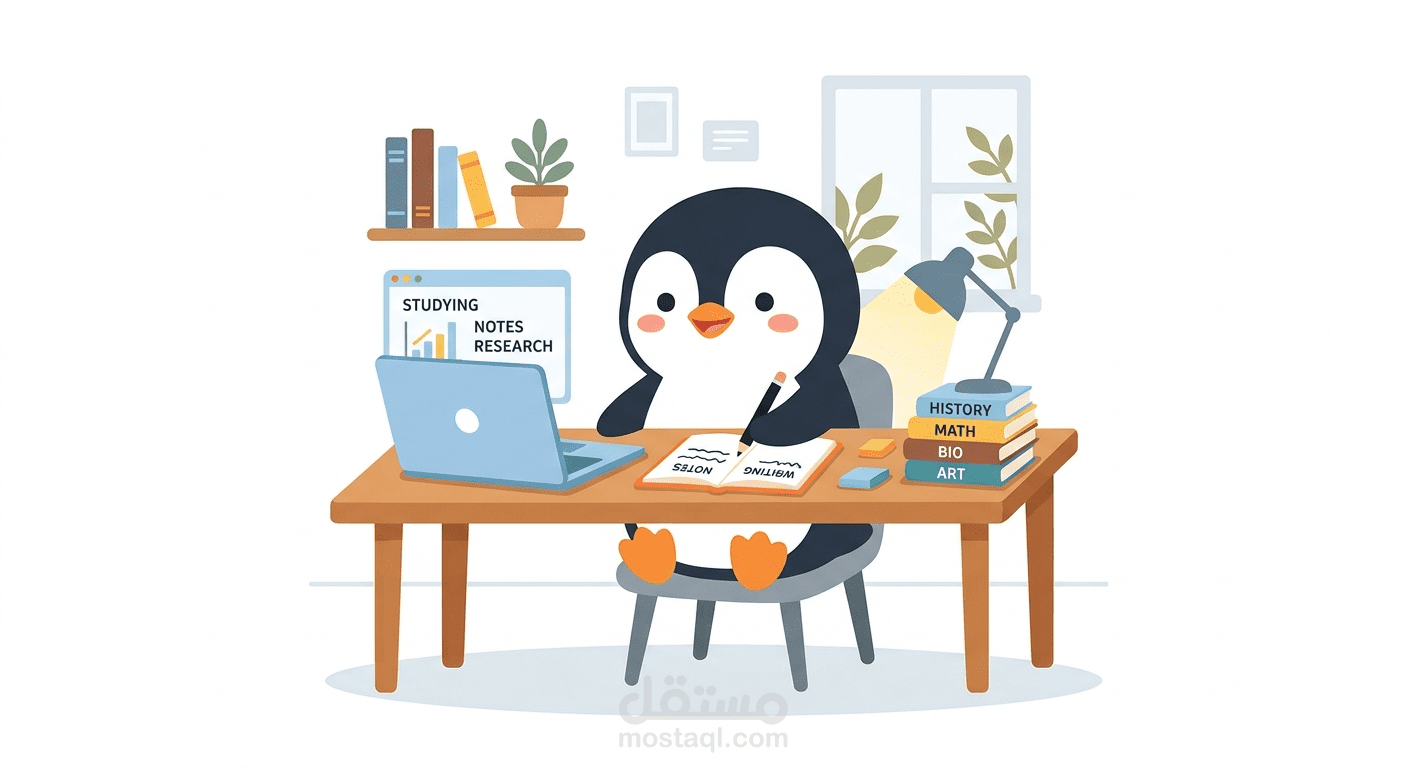 Penguin Pomodoro - مؤقت بومودورو تفاعلي بشخصية البطريق