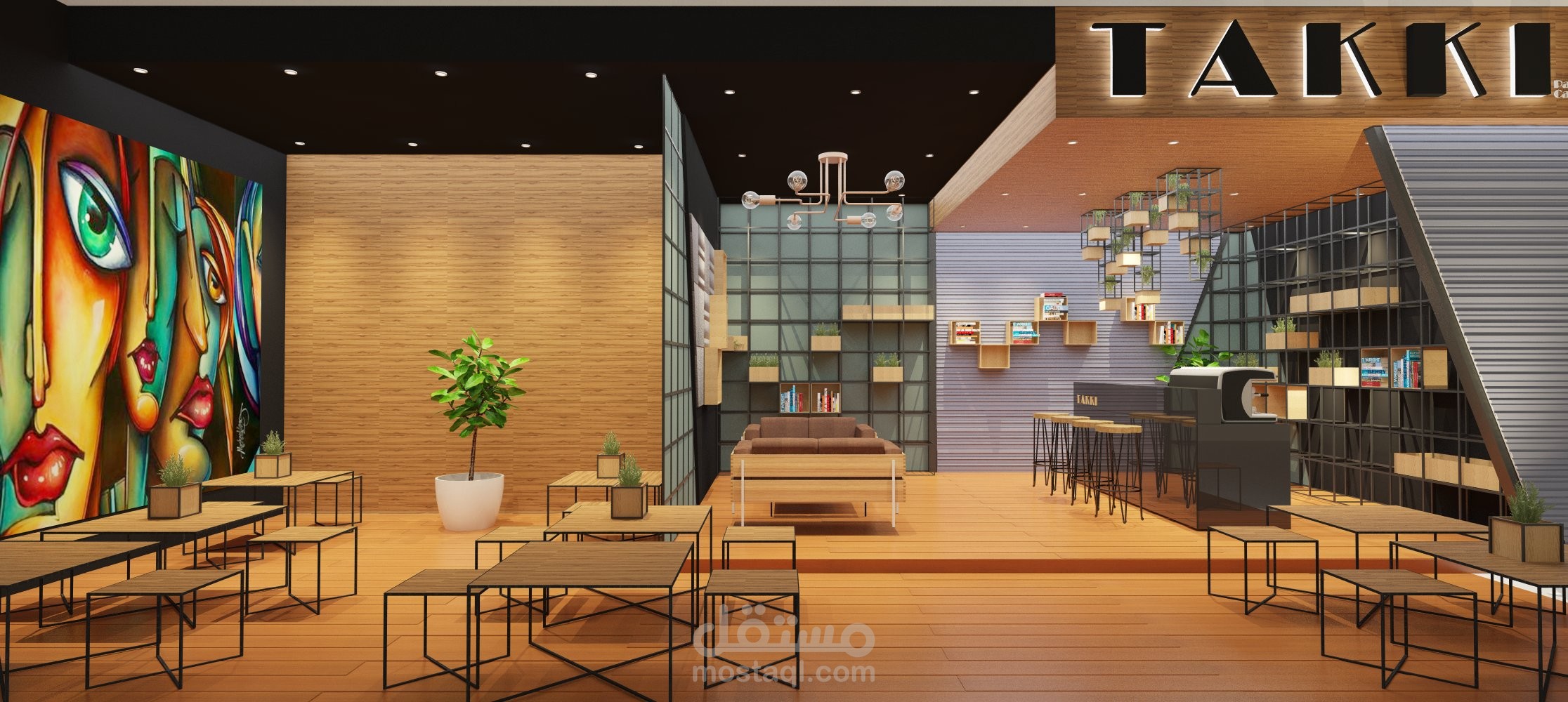 تصميم كافيه في مول