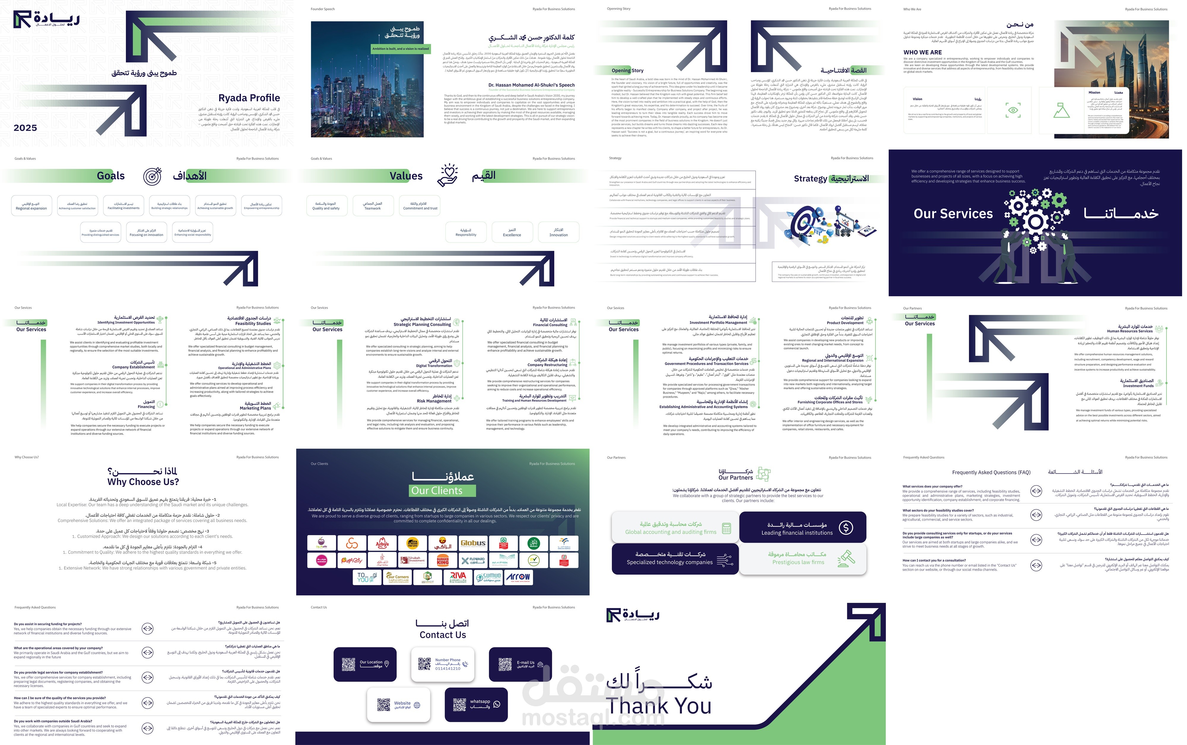 ملف تعريفي لصالح شركة ريادة لحلول الاعمال
