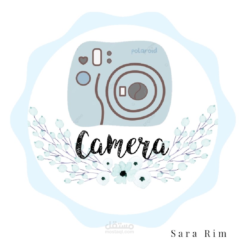 Blue camera logo