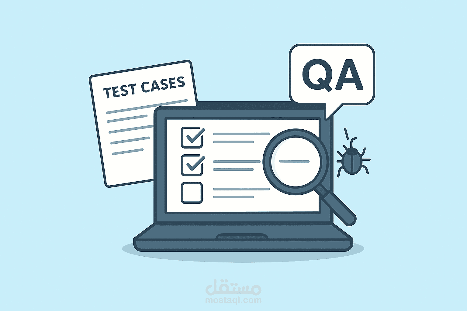 كتابة test cases لموقع تجاري