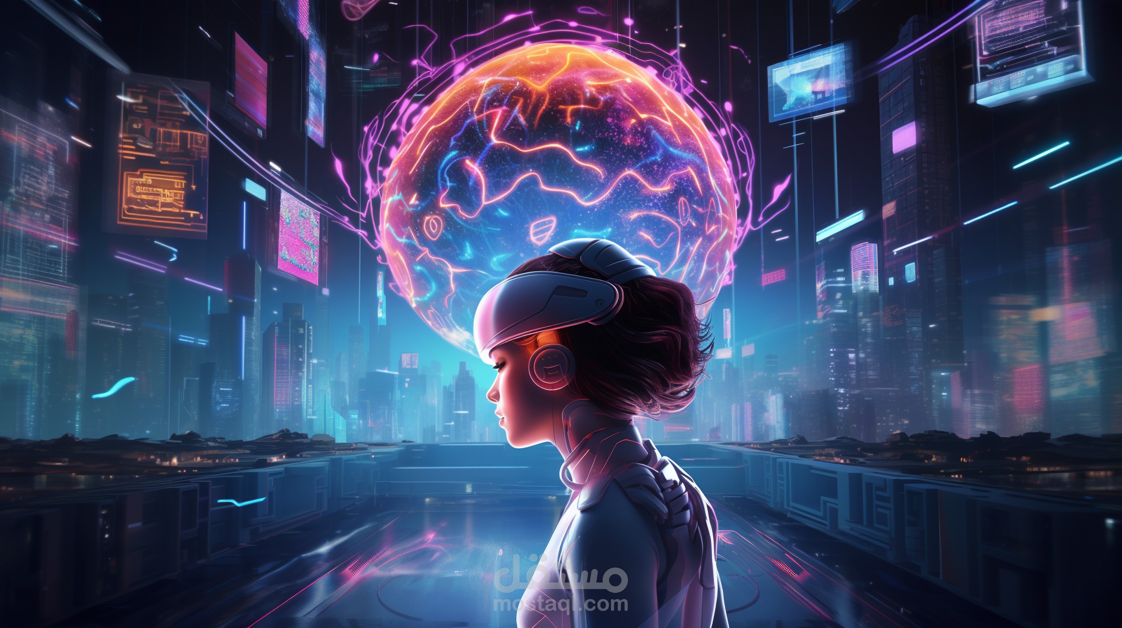 تصميم مجلة عن آخر تطورات الذكاء الصناعى