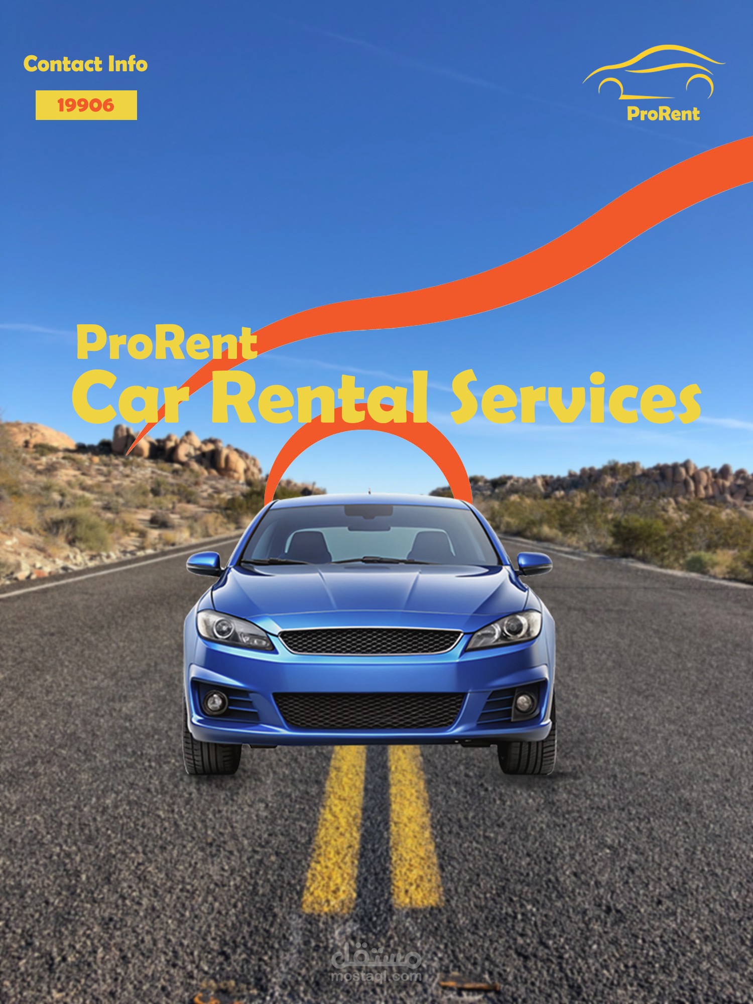 بوست سوشيال ميديا عن خدمة تأجير  السيارات