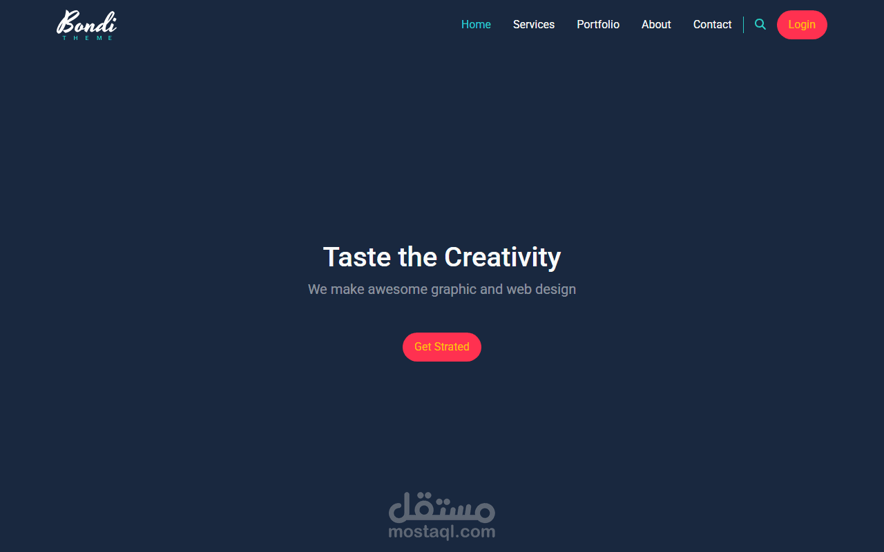 صفحة هبوط إبداعية متكاملة لوكالة خدمات رقمية - Bondi Agency