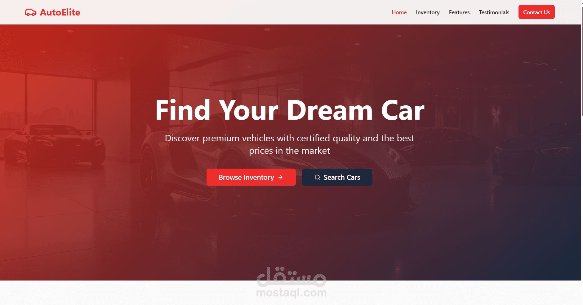 AutoElite – موقع بيع وشراء سيارات مبني بـ ASP.NET MVC