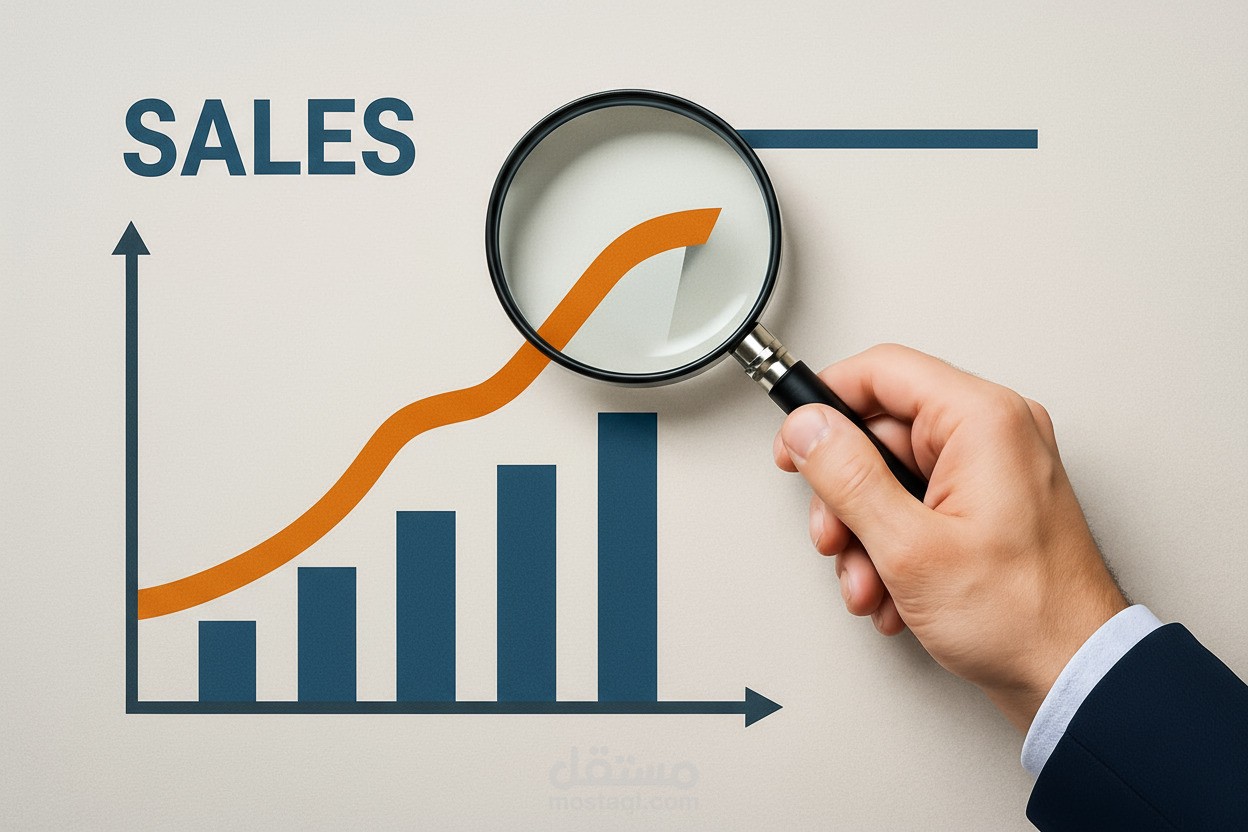 الخدمة تمثلت في مساعدة العميل على تحسين مبيعات المتاجر، إلا أنه لاحظ وجود سقف لمعدل النمو، وكان هدفه تحديد العوامل المؤثرة التي تسببت في هذا الحد.