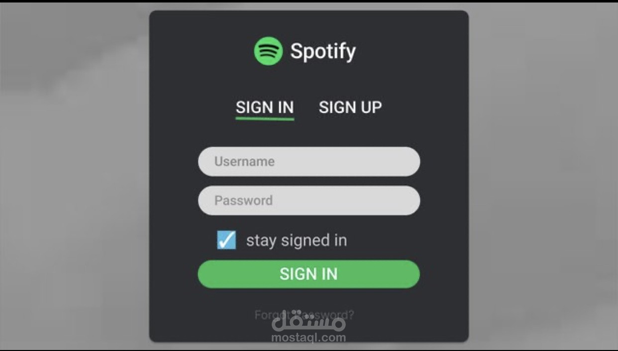 اعادة تصميم لواجهة spotify