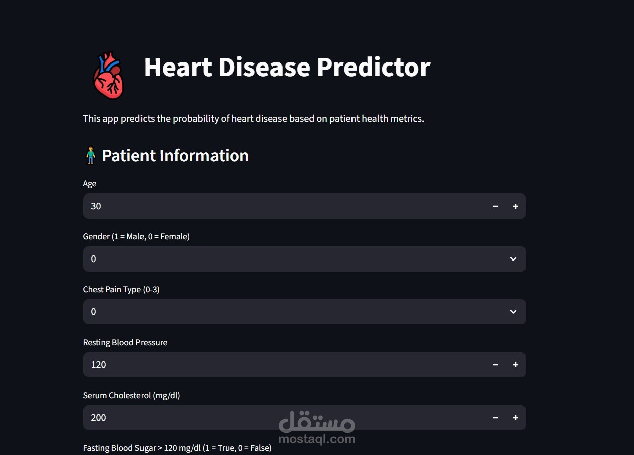 Heart Disease Prediction using Machine Learning
