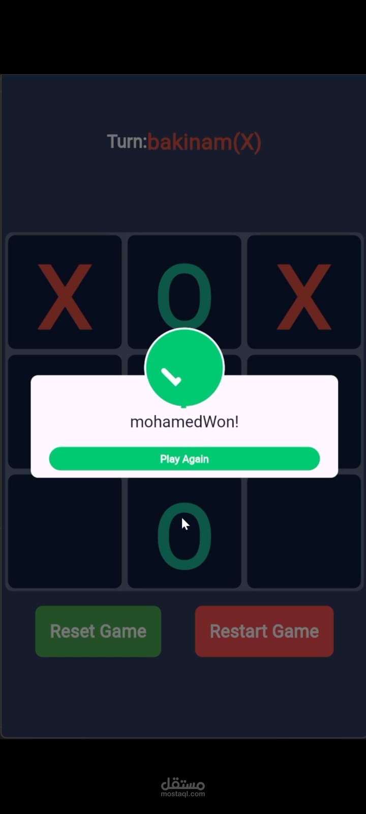 tic-tac-toe application for gaming