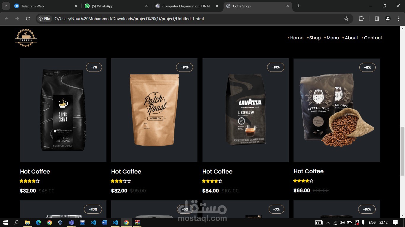 موقع خاص بمطعم قهوة coffee shop