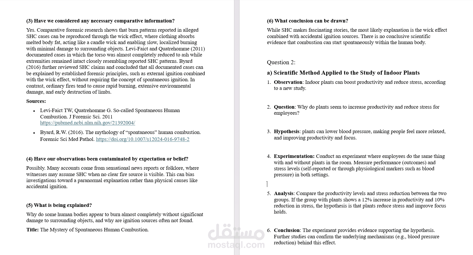 كتابة بحث أكاديمي باللغة الإنجليزية حول HUMA001/101: Introduction to Scientific & Critical Thinking