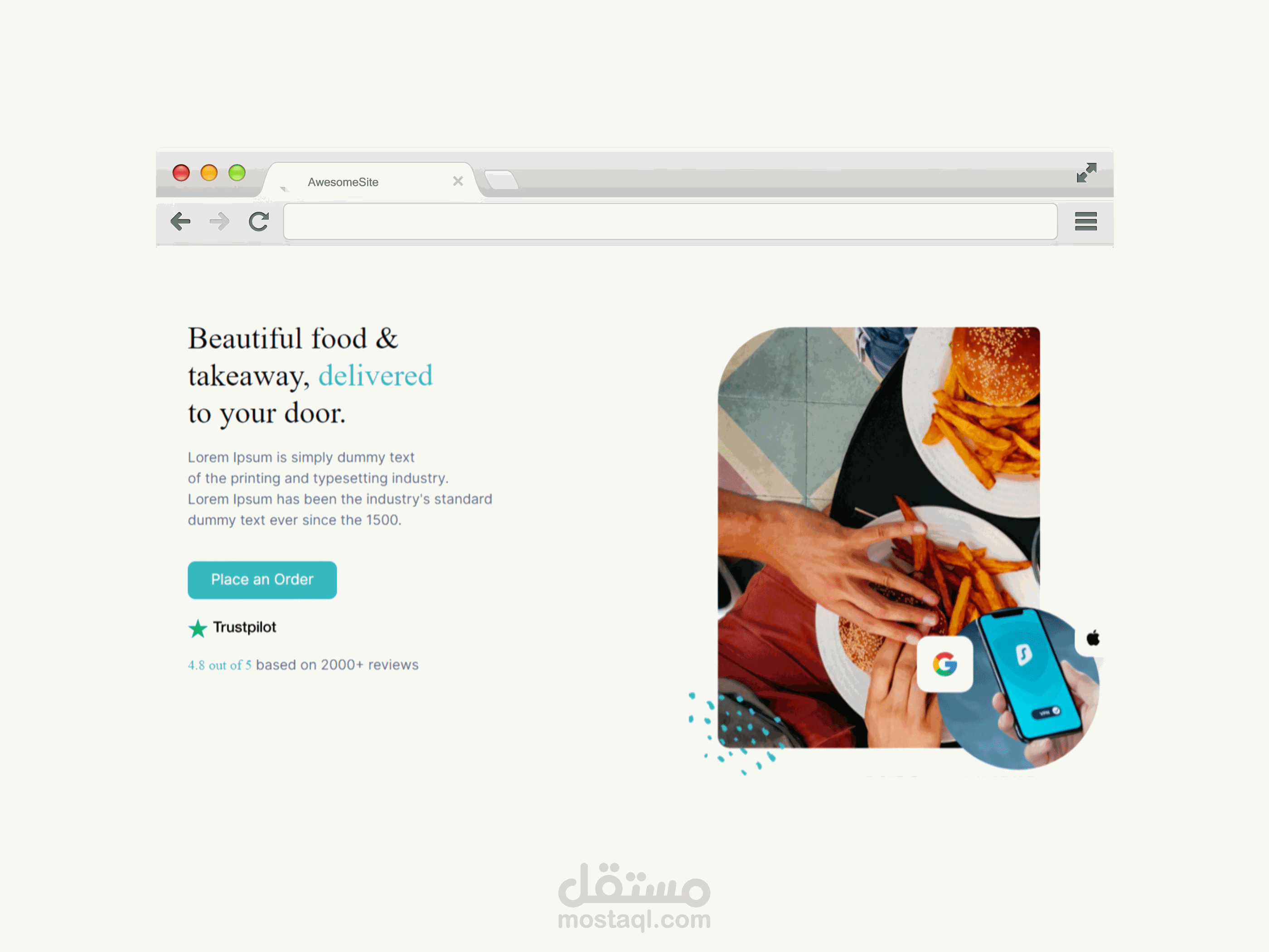 برمجة وتصميم موقع لمطعم_Resturant web
