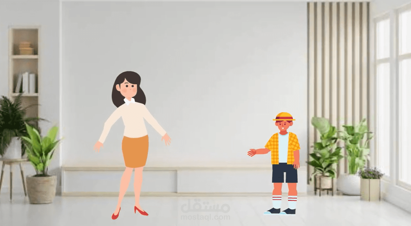 إنتاج فيديو كرتوني تفاعلي | تحريك شخصيات (Character Animation) - التوعية باهمية التوازن في الحياة بين الراحة و العمل