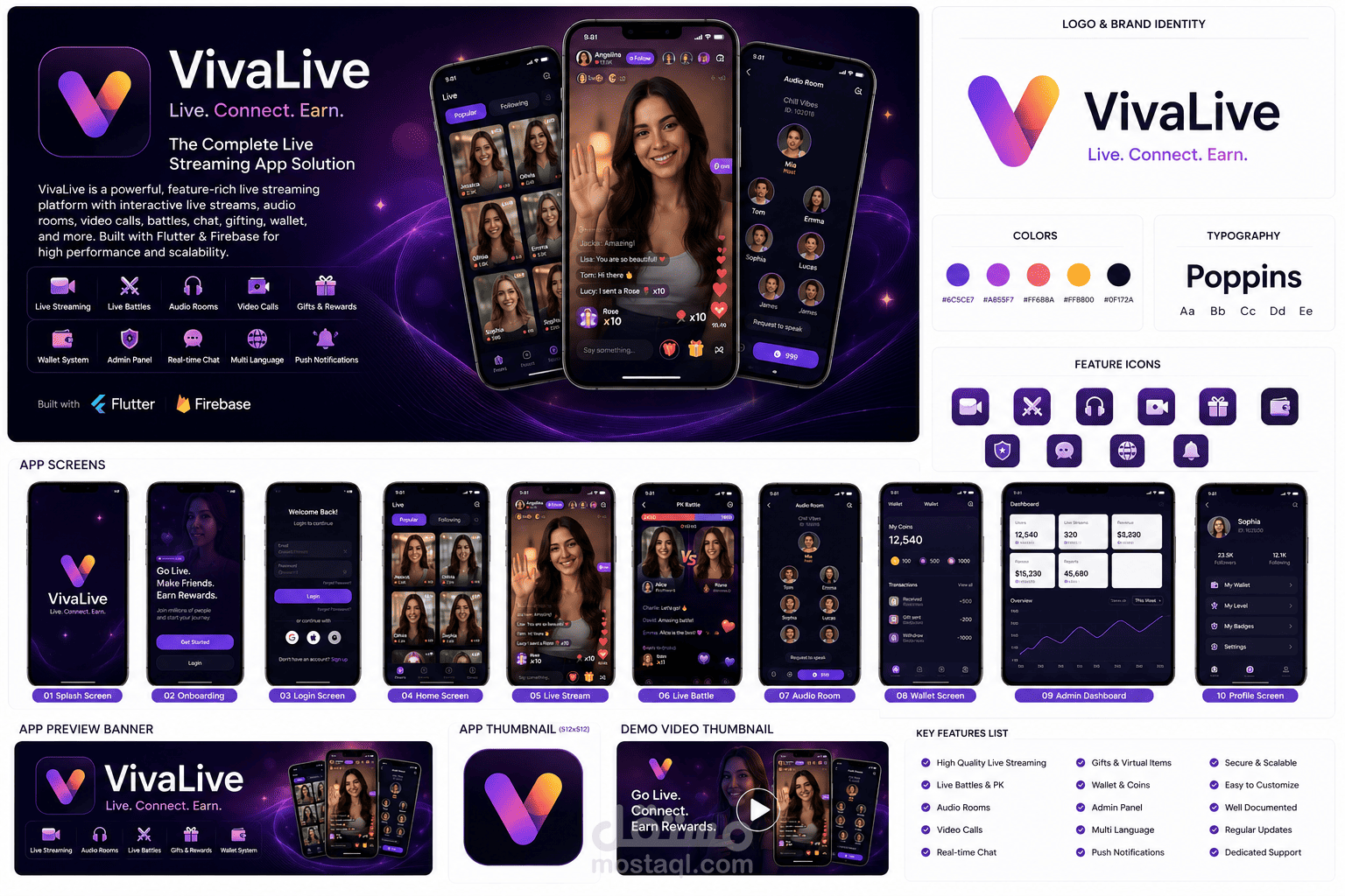 VivaLive - Flutter Live Streaming App